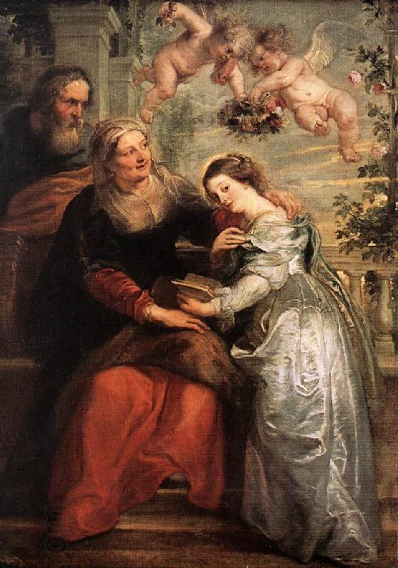 RUBENS, Pieter Pauwel The Education of the Virgin oil painting picture